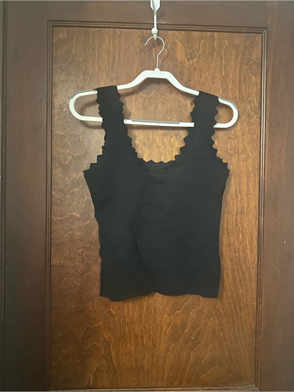 TUCKERNUCK Black Ric Rac Compression Tank Size L - Picture 3 of 5